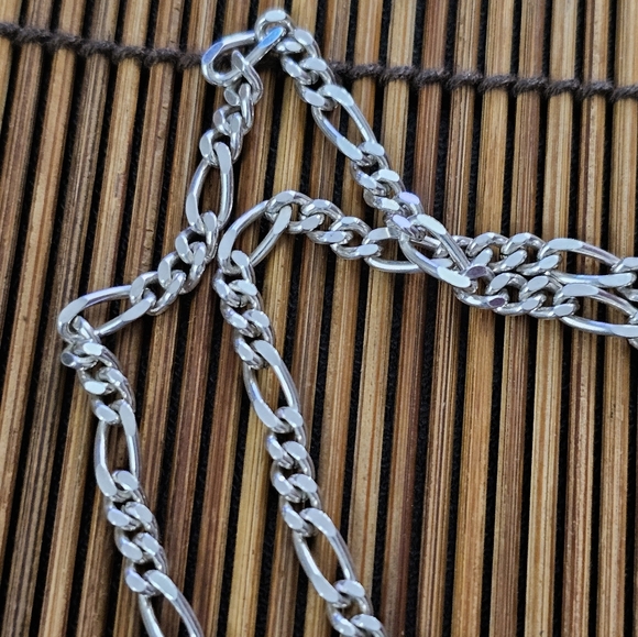 925 Silver Figaro Chain Necklace - Picture 5 of 14